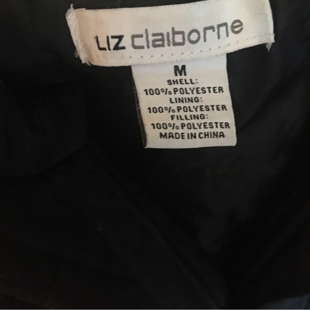 Liz Claiborne dark blue quilted short coat - Picture 9 of 11